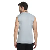 Stylish Multicoloured Polyester Colourblocked Gym Vest For Men Pack Of 3-thumb1