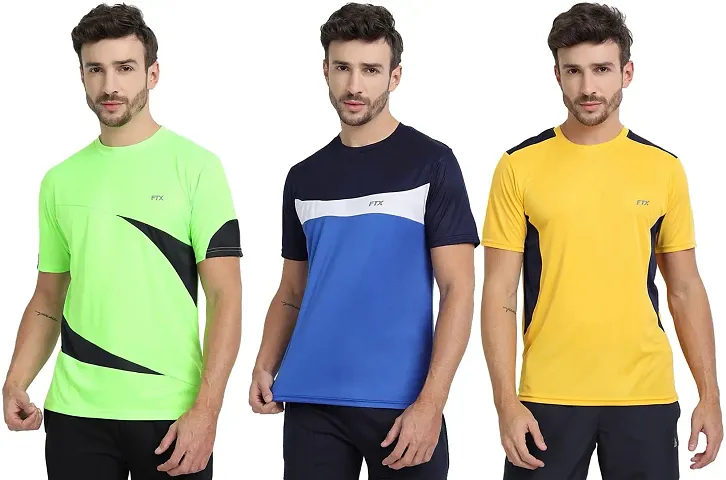 FTX Men's Dri-Fit Round Neck T-Shirt Combo - Pack of 3 (710)