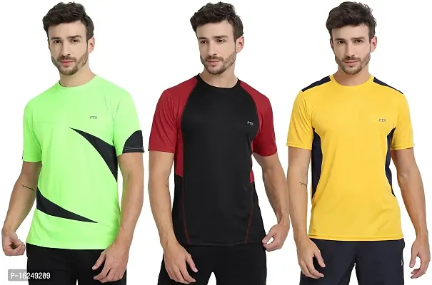 FTX Men's Dri-Fit Round Neck T-Shirt Combo - Pack of 3 (710)