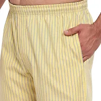 FTX Men's Striped Woven Polycotton Track Pants - Yellow-thumb4