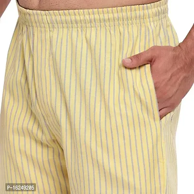 FTX Men's Striped Woven Polycotton Track Pants - Yellow-thumb5