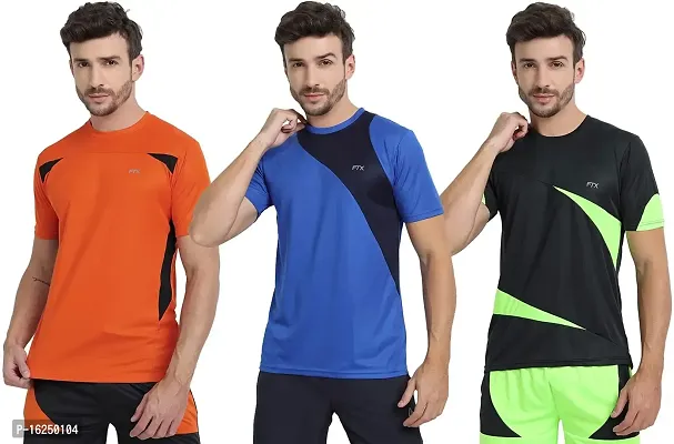 FTX Men's Dri-Fit Round Neck T-Shirt Combo - Pack of 3 (710)-thumb0