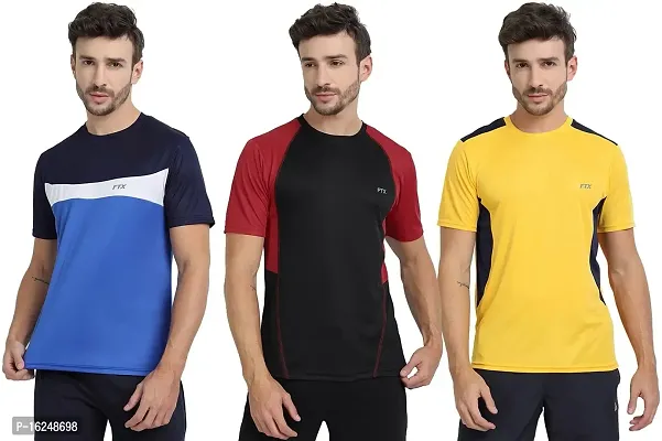 FTX Men's Dri-Fit Round Neck T-Shirt Combo - Pack of 3 (710)