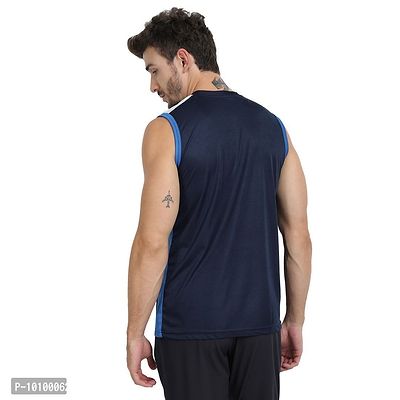 Drifit Mens Solid Roundneck Sleeveless Sports T-Shirt-thumb4