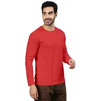 FTX Men Solid Round Neck Full Sleeves Red Tshirt-thumb4