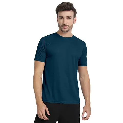 Polyester Solid Tees For Men