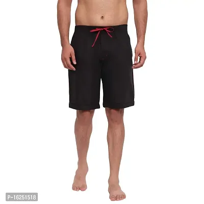 FTX Men's Solid Woven Cotton Shorts - Black