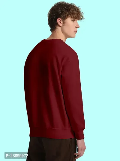 FTX Men Round Neck Printed Maroon Sweatshirt-thumb2