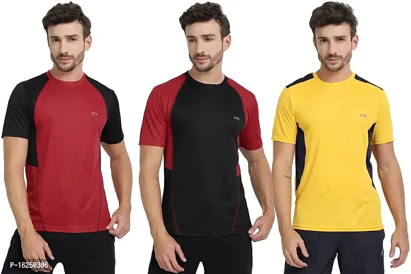 FTX Men's Dri-Fit Round Neck T-Shirt Combo - Pack of 3 (710)