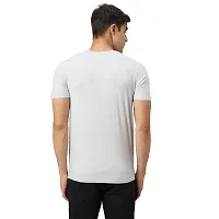 Stylish White Cotton Blend Tees For Men-thumb1