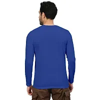 FTX Men Solid Round Neck Full Sleeves Royal Blue Tshirt-thumb1