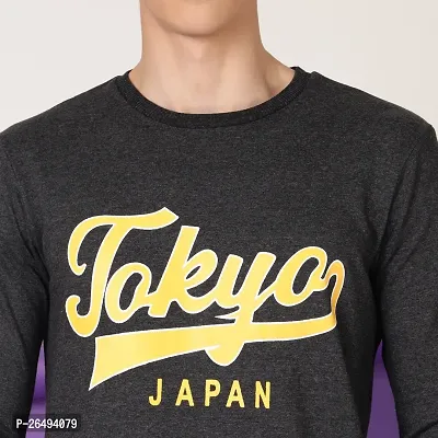 FTX Men Round Neck TOKYO Printed Full sleeves Grey Sweatshirt-thumb4