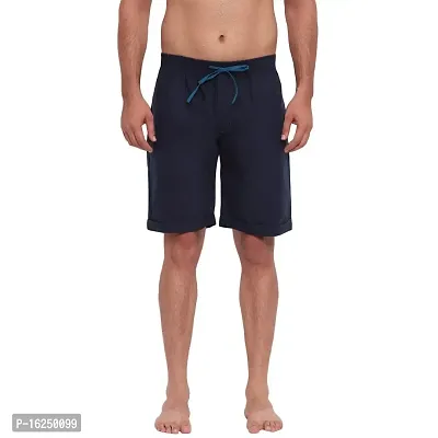 FTX Men's Solid Woven Cotton Shorts - Blue