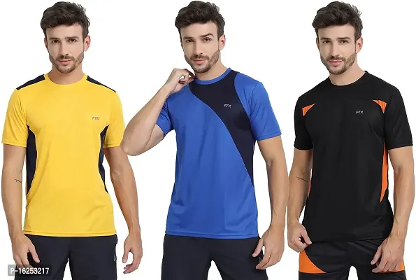 FTX Men's Dri-Fit Round Neck T-Shirt Combo - Pack of 3 (710)