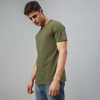 Stylish Green Cotton Tees For Men-thumb2