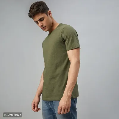 Stylish Green Cotton Tees For Men-thumb3