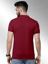 FTX Men Polo Neck Half Sleeve Maroon Tshirt-thumb1