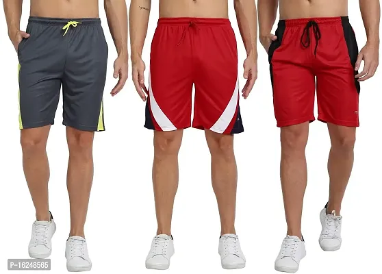 FTX Men's Micro Dri-Fit Knitted Shorts Combo - Pack of 3 (704)-thumb0