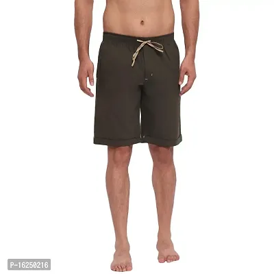 FTX Men's Solid Woven Cotton Shorts - Green