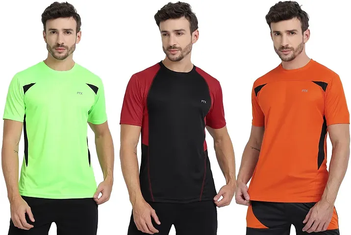 FTX Men's Dri-Fit Round Neck T-Shirt Combo - Pack of 3 (710)