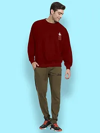 FTX Men Round Neck Printed Maroon Sweatshirt-thumb3