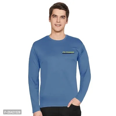 FTX Men Round Neck Full Sleeve Blue Tshirt-thumb0