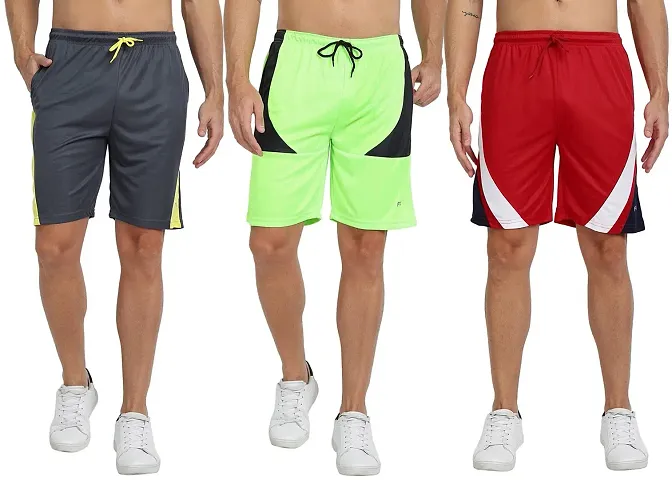 FTX Men's Micro Dri-Fit Knitted Shorts Combo - Pack of 3 (704)