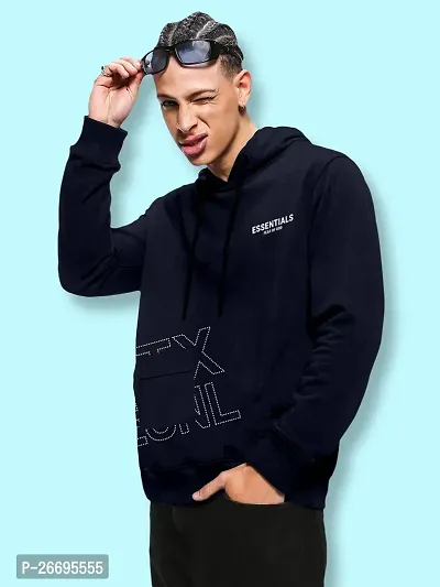 FTX Men Printed Navy Hoodie