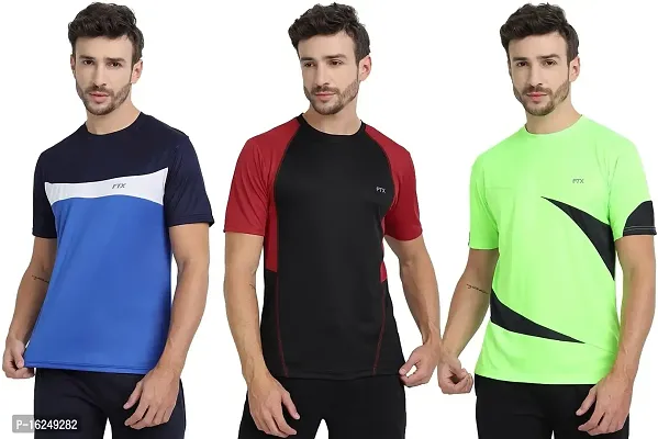 FTX Men's Dri-Fit Round Neck T-Shirt Combo - Pack of 3 (710)-thumb0