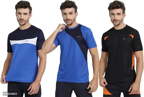 FTX Men's Dri-Fit Round Neck T-Shirt Combo - Pack of 3 (710)