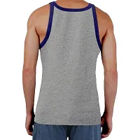 FTX Men Solid Cotton Rich Grey Vest-thumb1