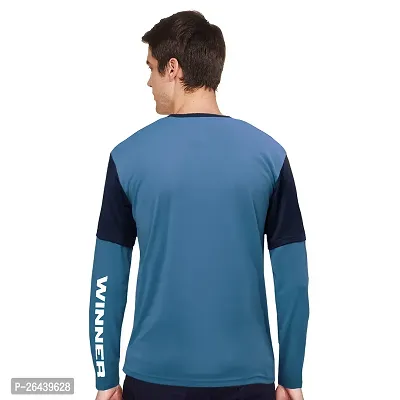 FTX Men Round Neck Full Sleeve Blue Tshirt-thumb2