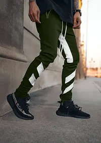 FTX Men Cut  Sew Tapered Fit Olive Track Pant-thumb3