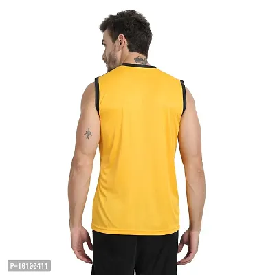 Drifit Mens Solid Roundneck Sleeveless Sports T-Shirt-thumb2