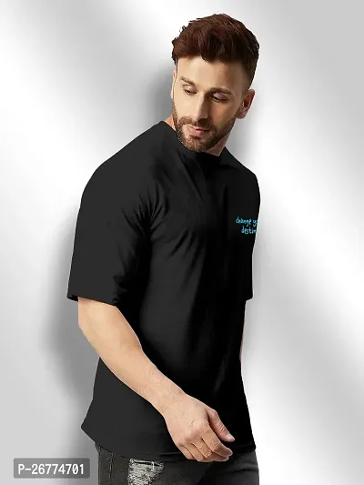 FTX Men Round Neck Oversized Black Tshirt-thumb4