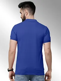 FTX Men Polo Neck Half Sleeve Blue Tshirt-thumb1