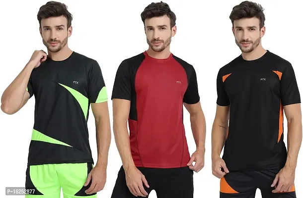 FTX Men's Dri-Fit Round Neck T-Shirt Combo - Pack of 3 (710)