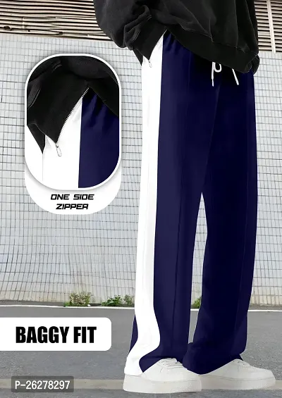 FTX Men Cut  Sew Baggy Fit Navy Track Pant-thumb0