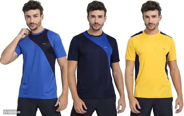 FTX Men's Dri-Fit Round Neck T-Shirt Combo - Pack of 3 (710)