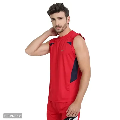 Stylish Multicoloured Polyester Colourblocked Gym Vest For Men Pack Of 3-thumb3