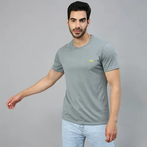 Fabulous Premium Cotton Blend Solid Round Neck Half Sleeve T-Shirt For Men