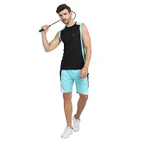 Stylish Multicoloured Polyester Colourblocked Gym Vest For Men Pack Of 3-thumb4