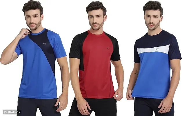 FTX Men's Dri-Fit Round Neck T-Shirt Combo - Pack of 3 (710)