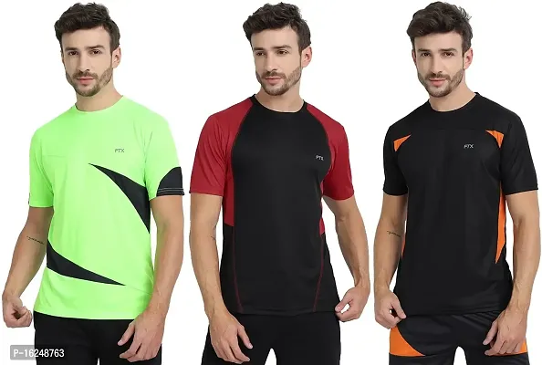 FTX Men's Dri-Fit Round Neck T-Shirt Combo - Pack of 3 (710)