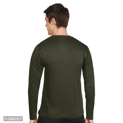 FTX Men Round Neck Full Sleeve Olive Tshirt-thumb2