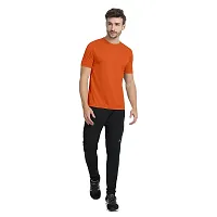 FTX Elegant Polyester Red Round Neck Short Sleeves T-Shirt For Men-thumb2