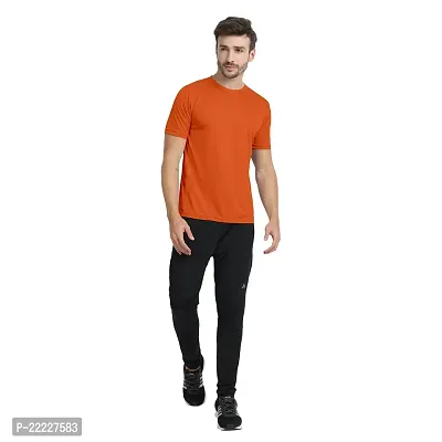 FTX Elegant Polyester Red Round Neck Short Sleeves T-Shirt For Men-thumb3