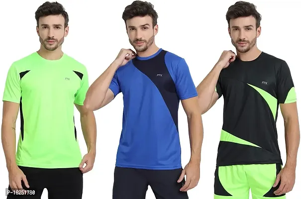 FTX Men's Dri-Fit Round Neck T-Shirt Combo - Pack of 3 (710)