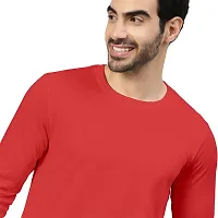 FTX Men Solid Round Neck Full Sleeves Red Tshirt-thumb2