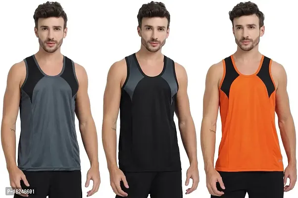 FTX Men's Polyester Round Neck Vest (Pack of 3)